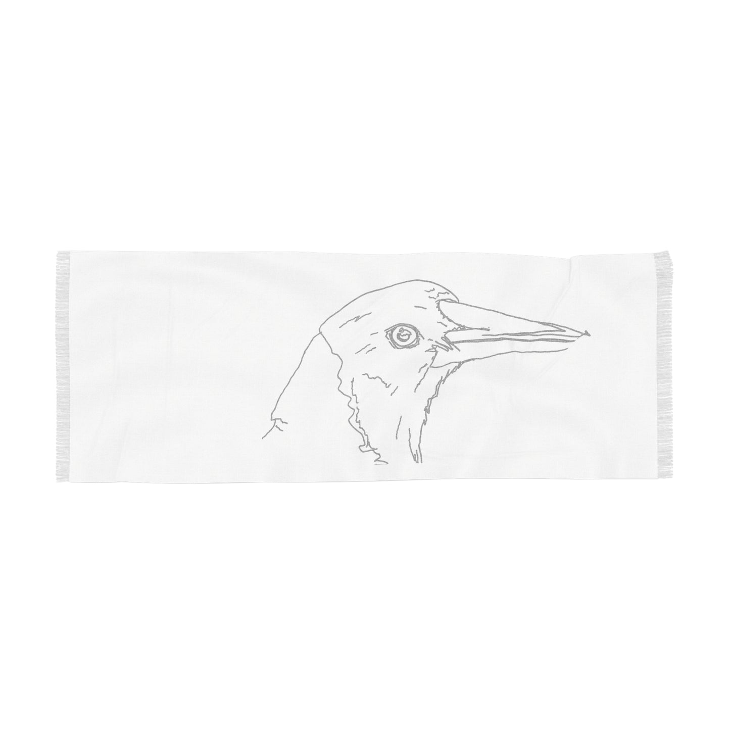 Light Magpie Bird Scarf