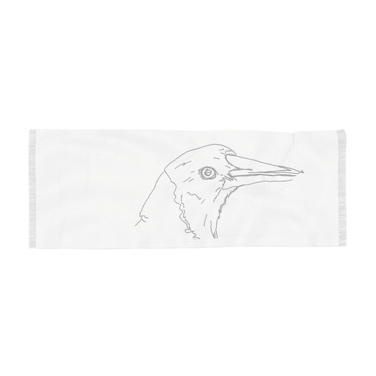 Light Magpie Bird Scarf