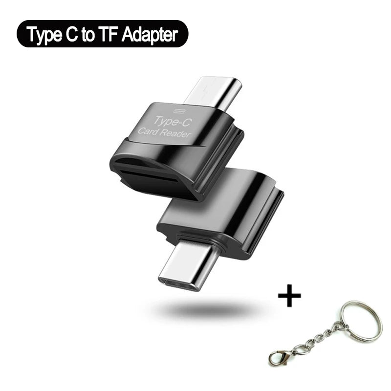 Type C To Micro-SD TF Adapter OTG USB Adapters Smart Memory Card Reader Micro USB To Type C Micro-SD Adapter for Xiaomi Macbook