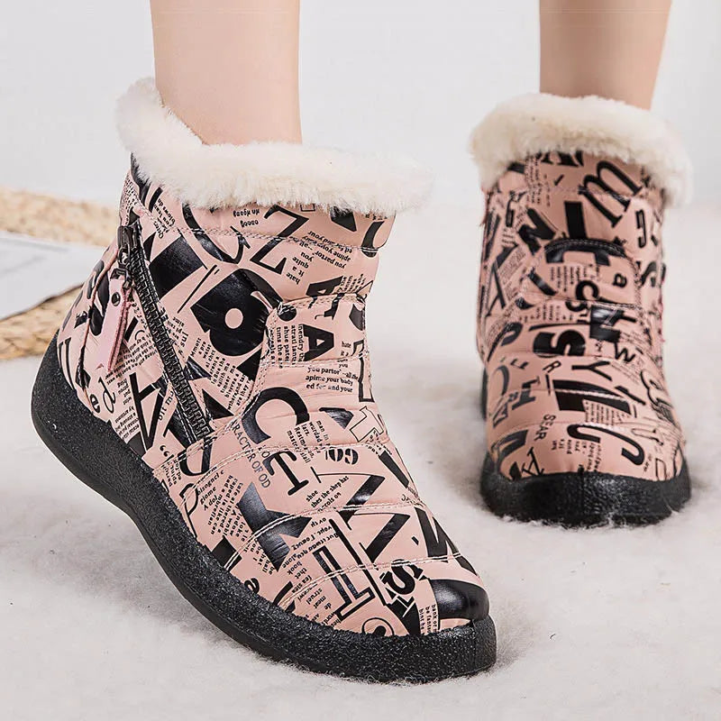 Boots Women Waterproof Snow Boots For Winter Shoes Women 2022 Keep Warm Ankle Boots Low Heels Winter Botas Mujer Botines Female