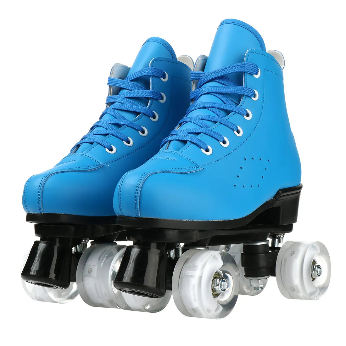 Roller Skates Shoes Inline Skating Quad Adult Double Row Roller Shoes Patins Sliding Sneaker Beginner Microfiber Leather Shoes