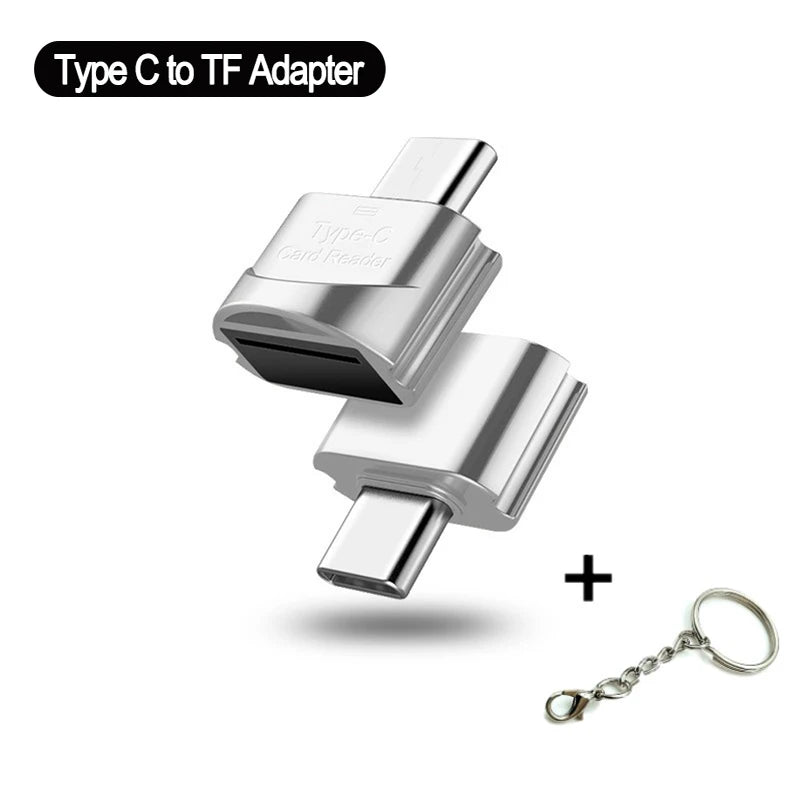 Type C To Micro-SD TF Adapter OTG USB Adapters Smart Memory Card Reader Micro USB To Type C Micro-SD Adapter for Xiaomi Macbook