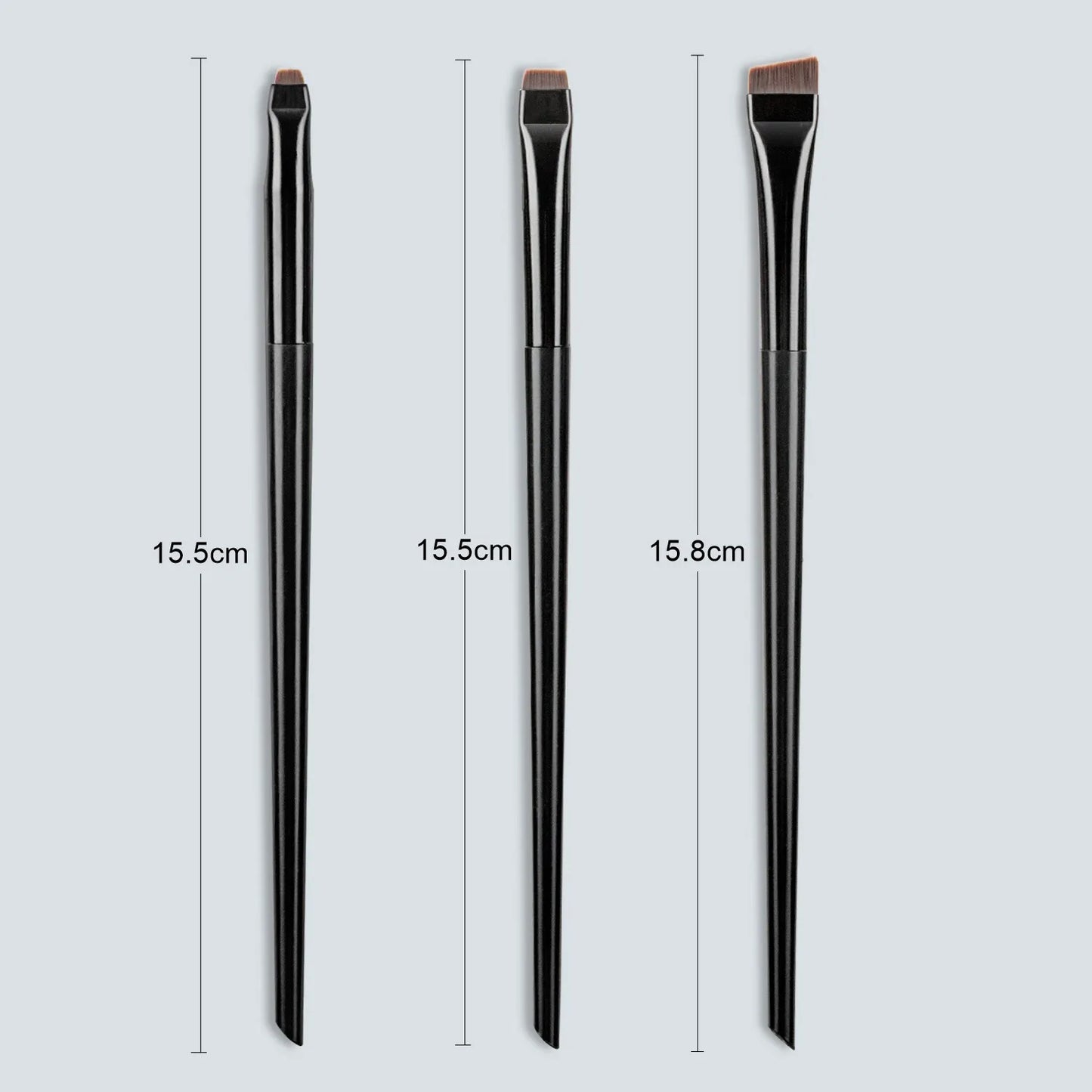 Blade Eyeliner Brush Eyebrow Brush Portable Flat Fine Eye Liner Brow Contour Makeup Brushes Cosmetic Beauty Makeup Tool 3pcs/set